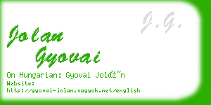 jolan gyovai business card